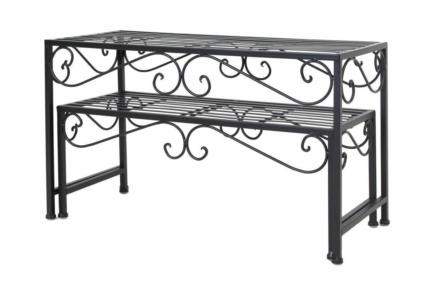 Home-trends24.de Blumenbank Metall Bank Blumenbank Pflanzenbank Rankenmuster