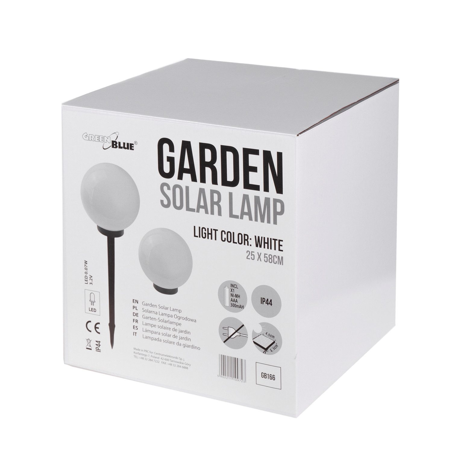 GreenBlue Gartenstrahler GB121, LED fest integriert, Tageslichtweiß, Solarbetrieb mit Dämmerungssensor
