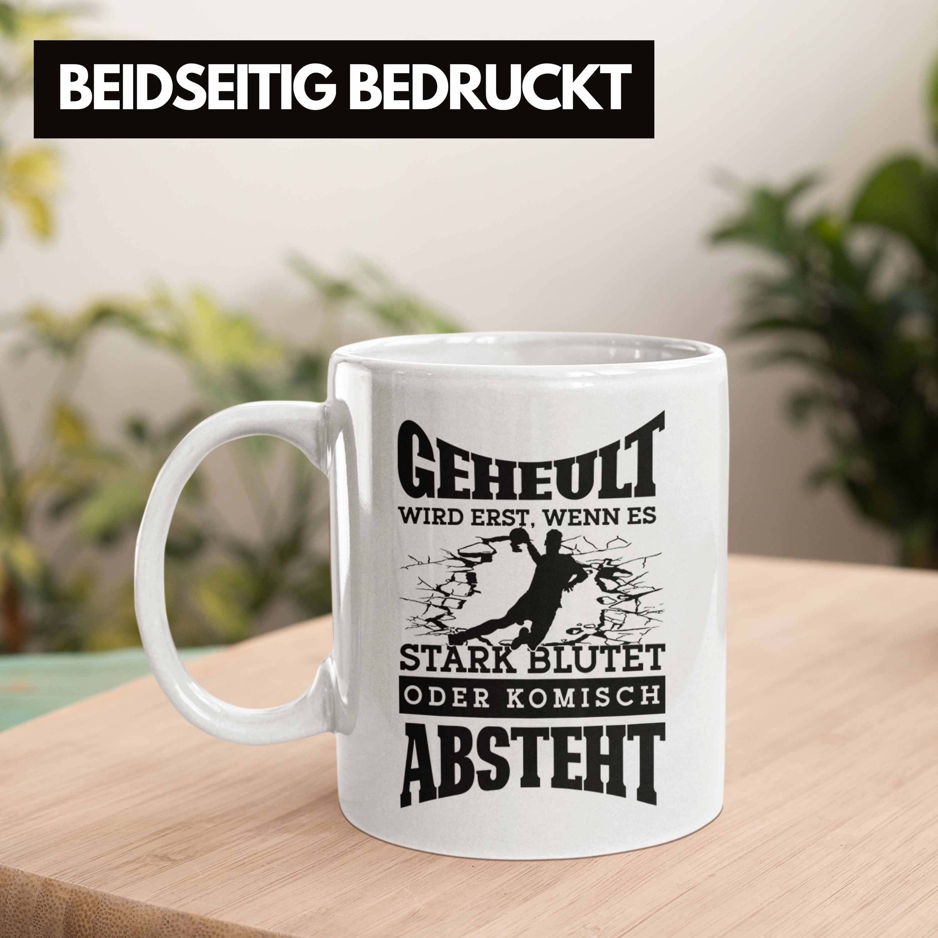 Handball-Spieler Spruch Trendation Weiss Handba Geschenk Geschenkidee Lustige Tasse als Tasse