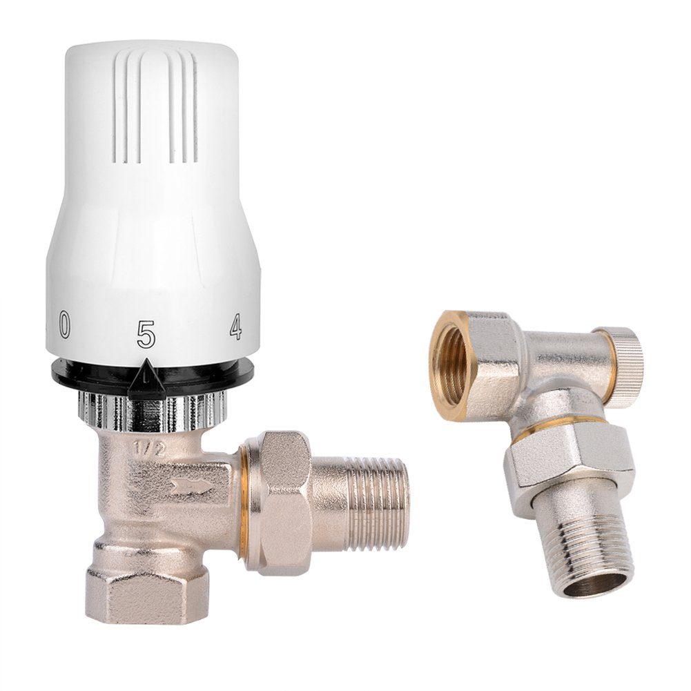 euroharry Thermostatventil 1/2" Kühleranschluss Valve Lock-Shield M30 Thermostat für Kühler
