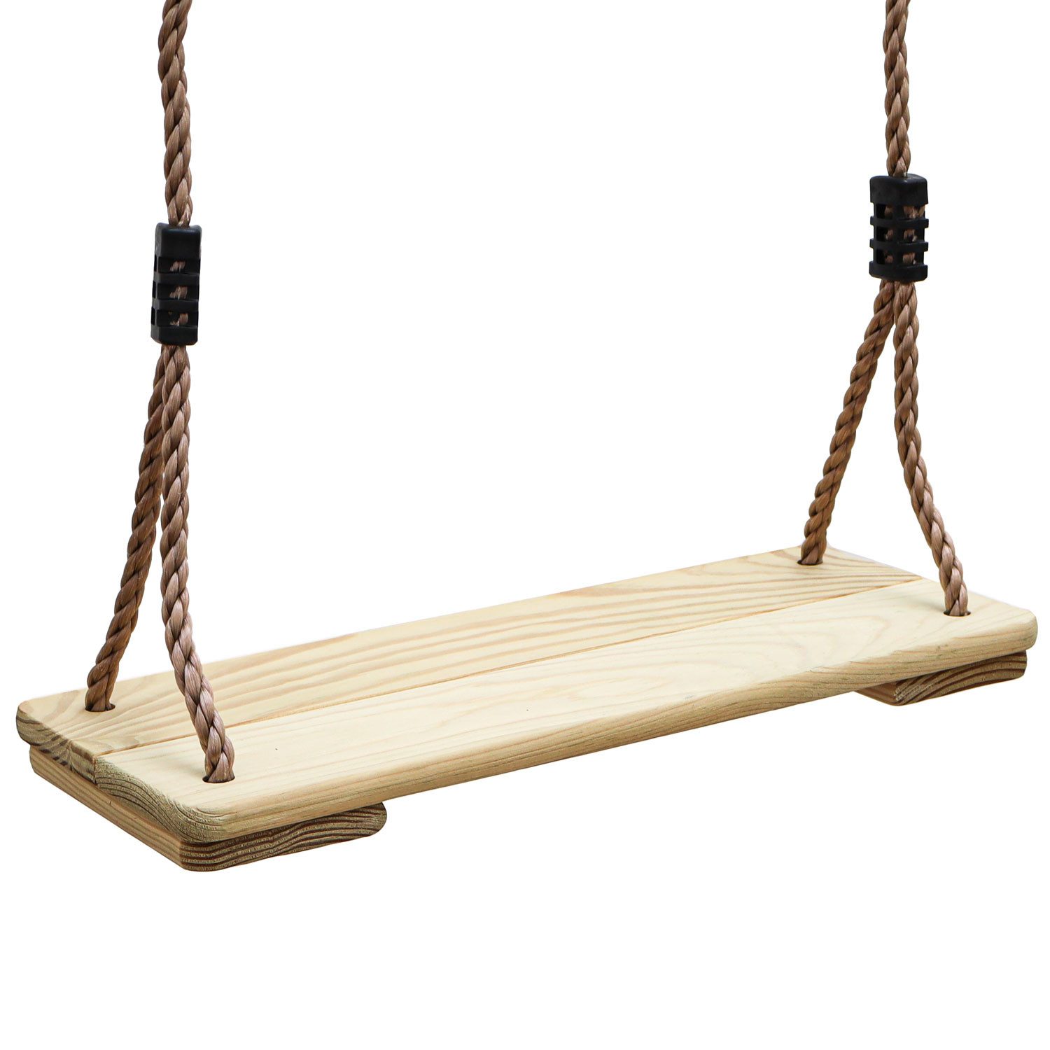 LittleTom Einzelschaukel 44 x 17,5 cm Kinder Brettschaukel - Garten Kinderschaukel Outdoor, Indoor Schaukelsitz Holz - Gartenschaukel - Kinderzimmer Holzschaukel