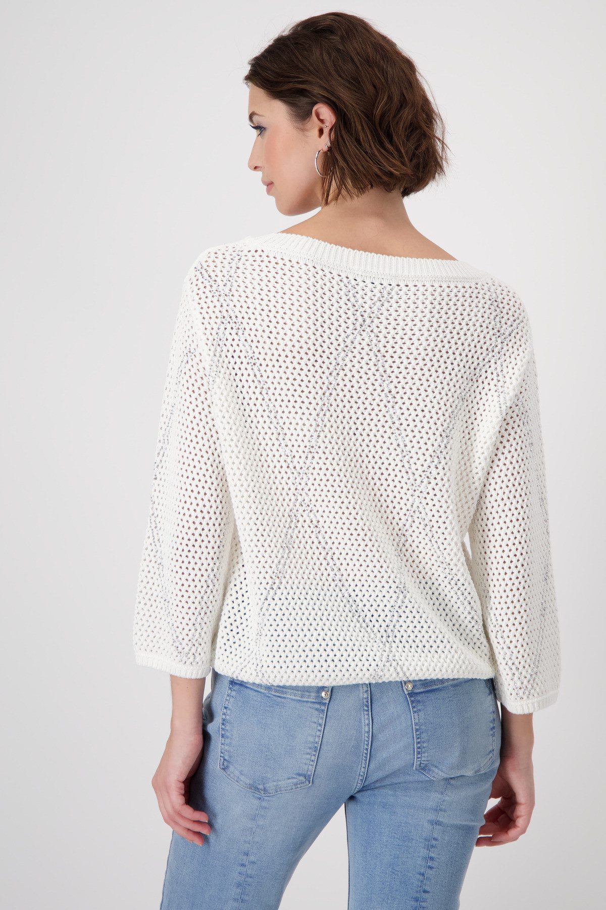 Monari Strickpullover mit Strasssteinen Bloom and günstig online kaufen