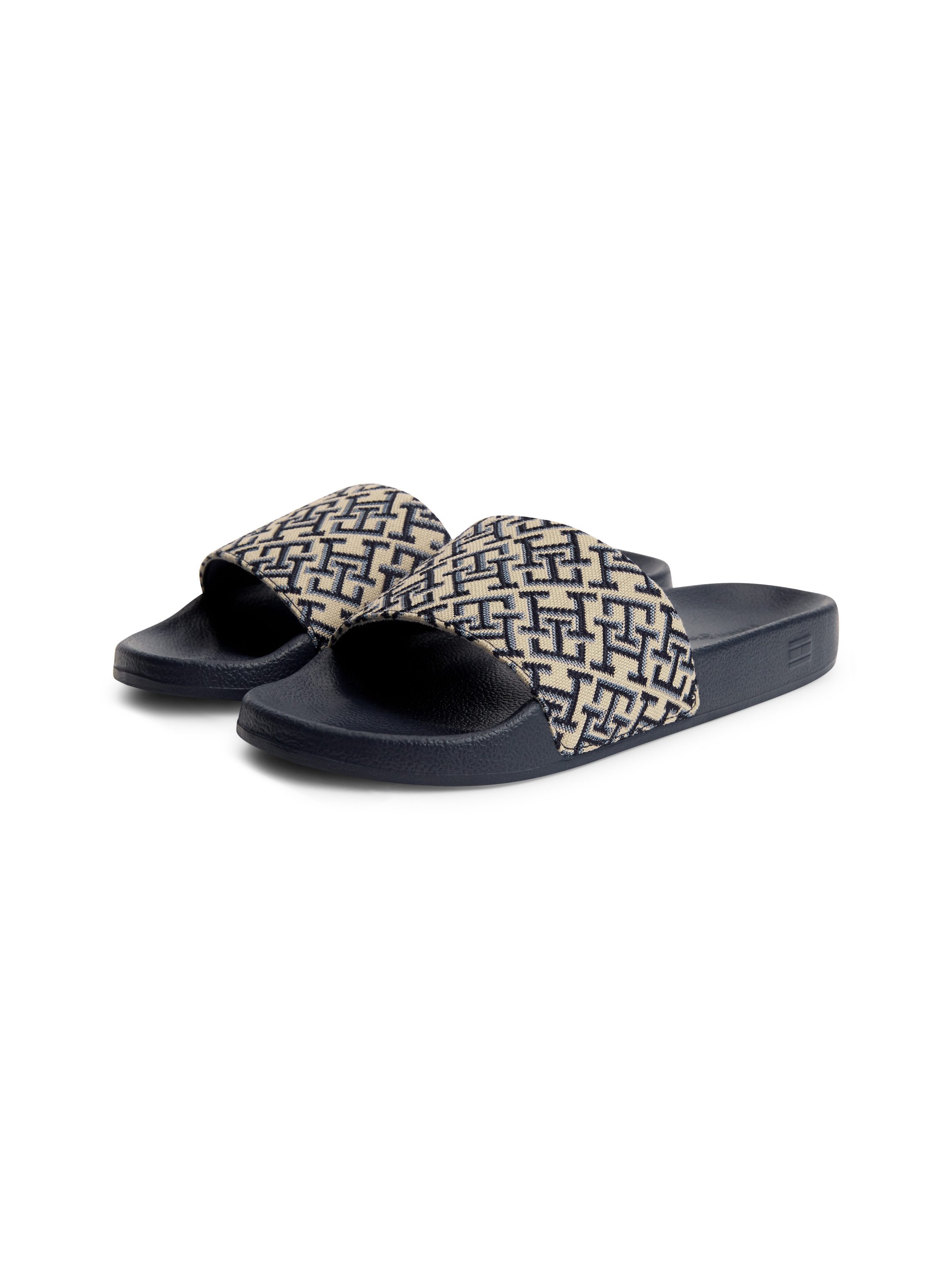 TH MONOGRAM POOL SLIDE Pantolette