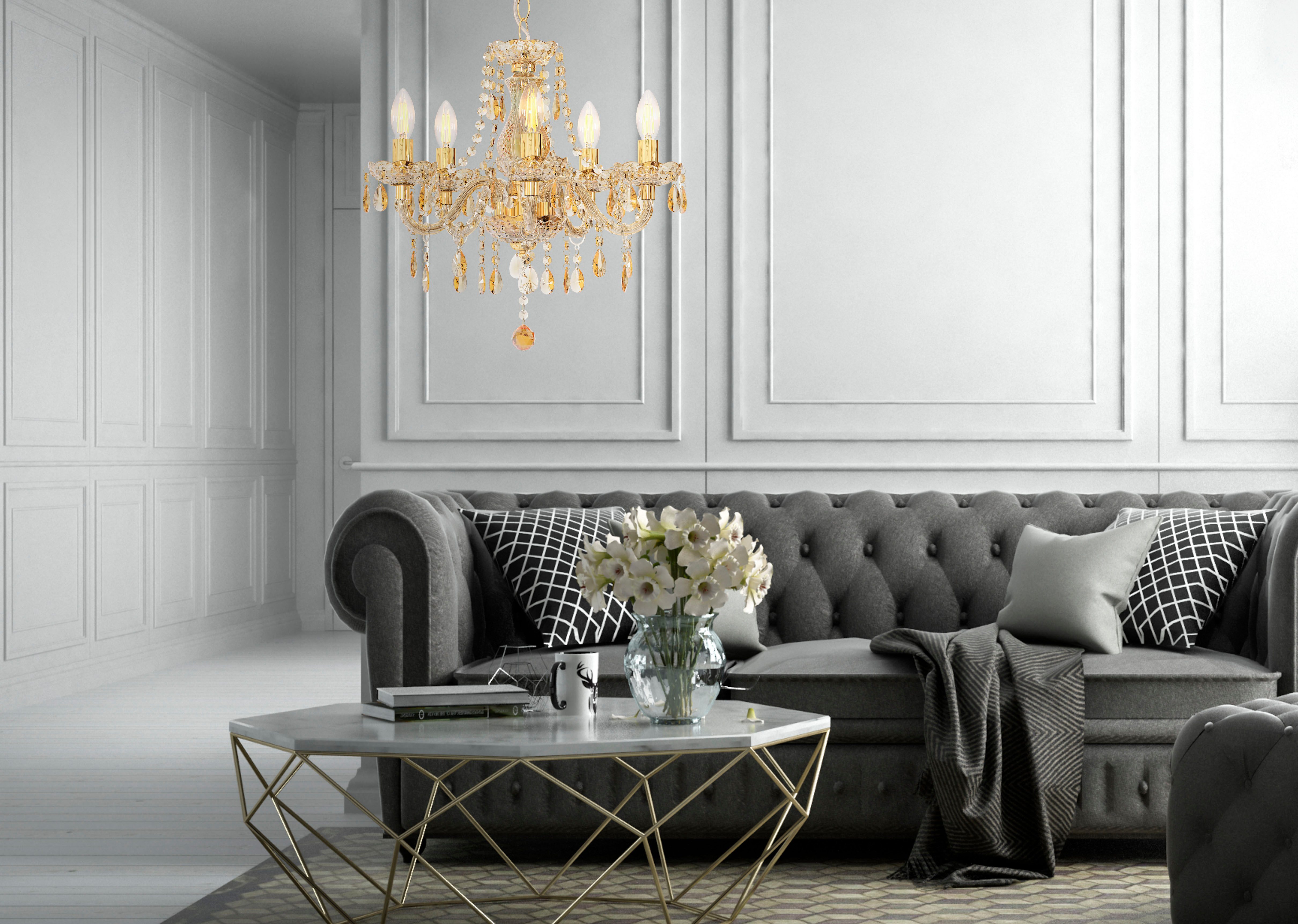 NOWA Kronleuchter MARIE, ohne Leuchtmittel, Luster, Elegante Leuchte, Krist günstig online kaufen