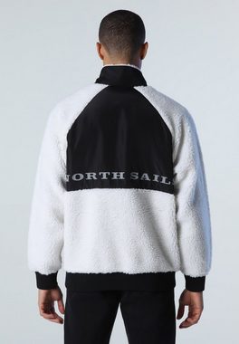 North Sails Sweatjacke Sweatshirtjacke Fleece sweatshirt with maxi logo Ton-in-Ton-Nähte