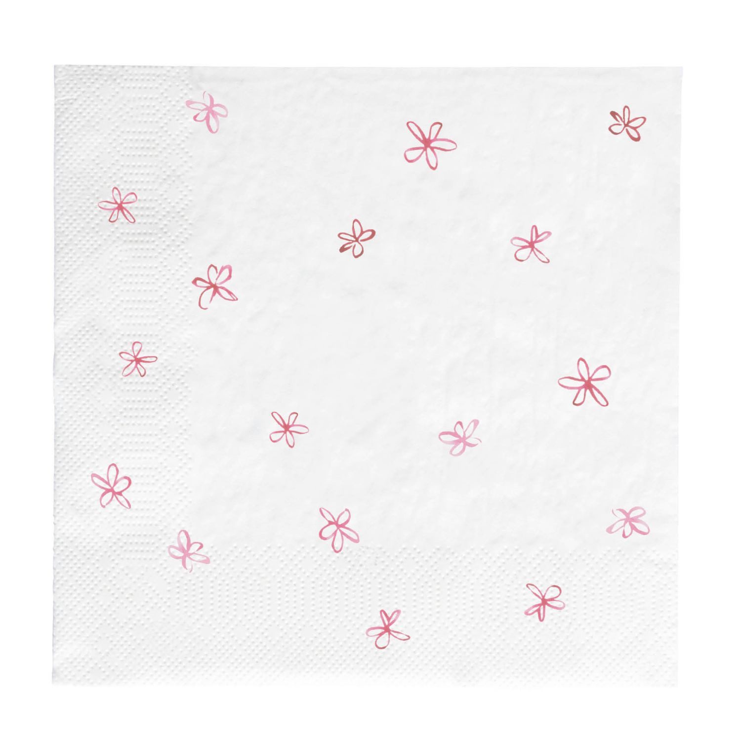 Bastion Collections Papierserviette Rose, Höhe: cm, Farbe: Weiß, Motiv: Blüten