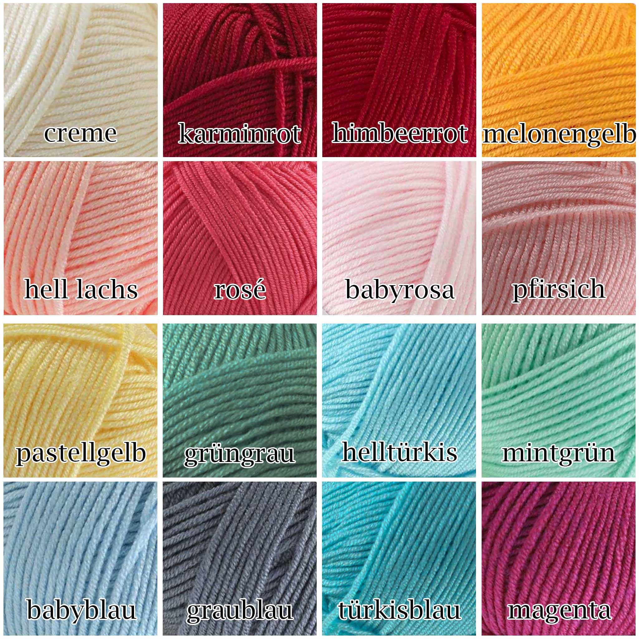 Kartopu 5 x 100g Strickgarn Kartopu BABY ONE Antipilling Babywolle Häkelwolle, 1250 m (Sparpaket), K782 rosa