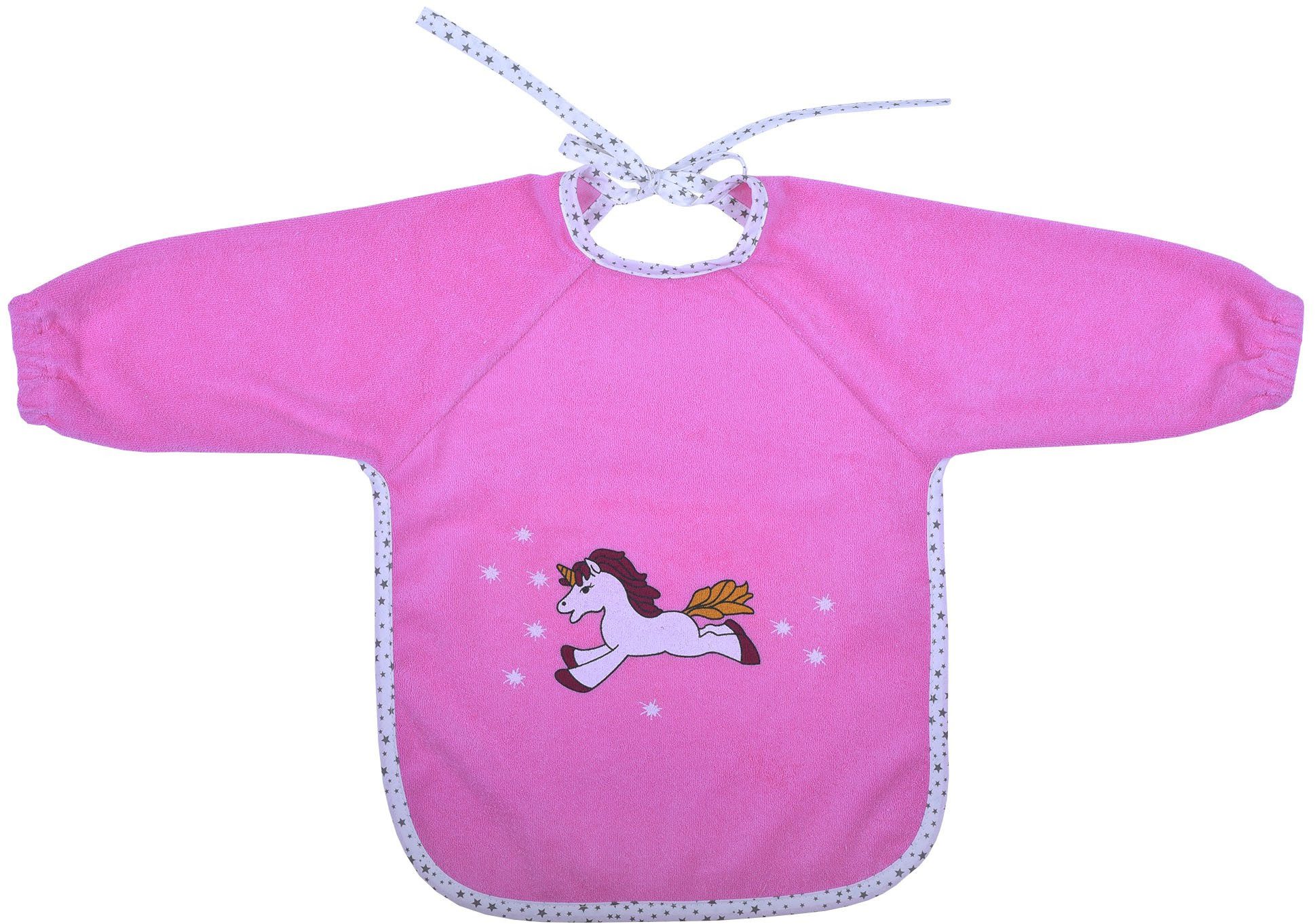 Wörner Слинявчики Einhorn orchidee Ärmellatz beschichtet, (1-St), mit Ärmeln, beschichtet, schützt vor durchnässen