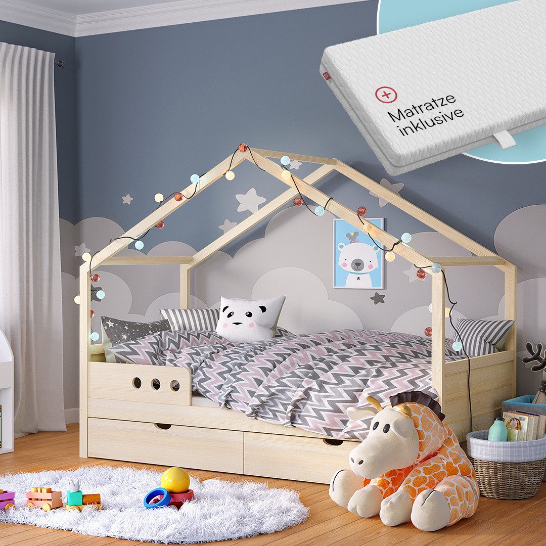 Bellabino Hausbett Bela (Kinderbett 90x200 cm, günstig online kaufen
