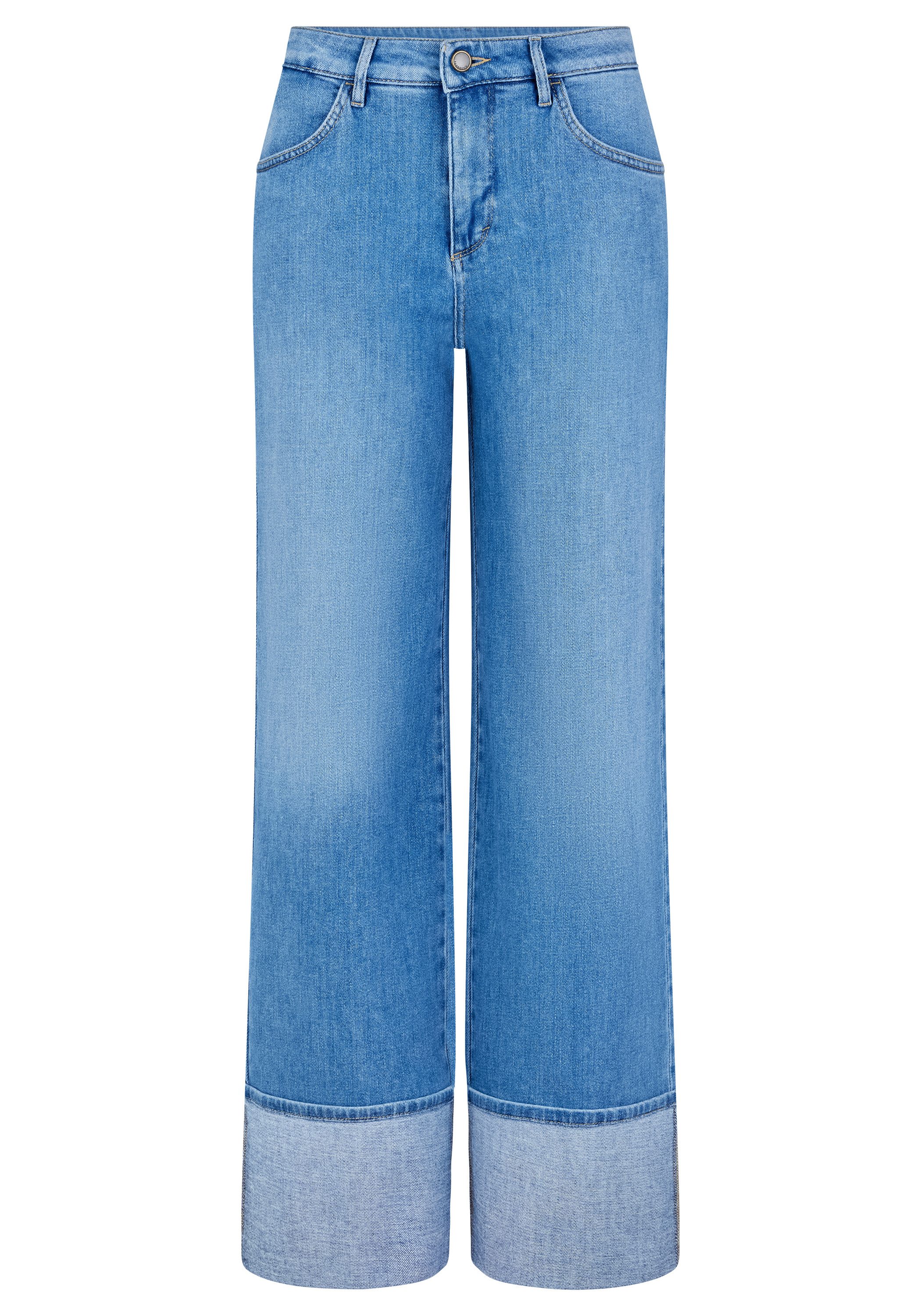Paddock's Relax-fit-Jeans MARLENE High Waist relaxed Fit Jeans mit umgeschlagenem Saum