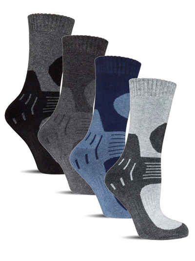 Frostfighter Socken Herren Wintersocken, Thermosocken (6-Paar,4 verschiedene Farben) fusselfreies Vollfrottee Innenfutter, dicke warme Socken