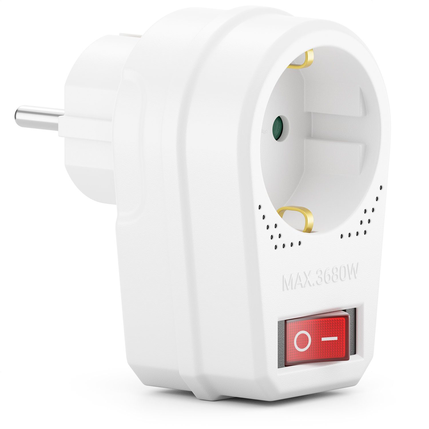 deleyCON deleyCON Розеткиadapter Indoor 1x Schutzkontakt-Buchse Stromadapter
