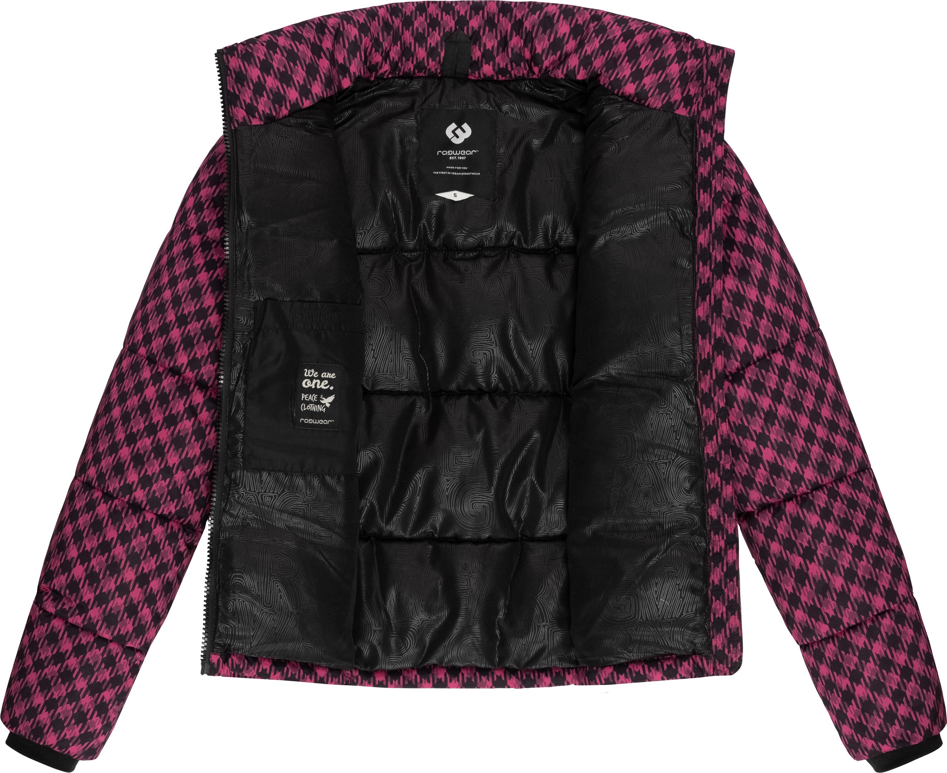 Ragwear Winterjacke Serah Print wasserdichte Winter Steppjacke mit Hahnentritt Muster – Bild 5 von 5
