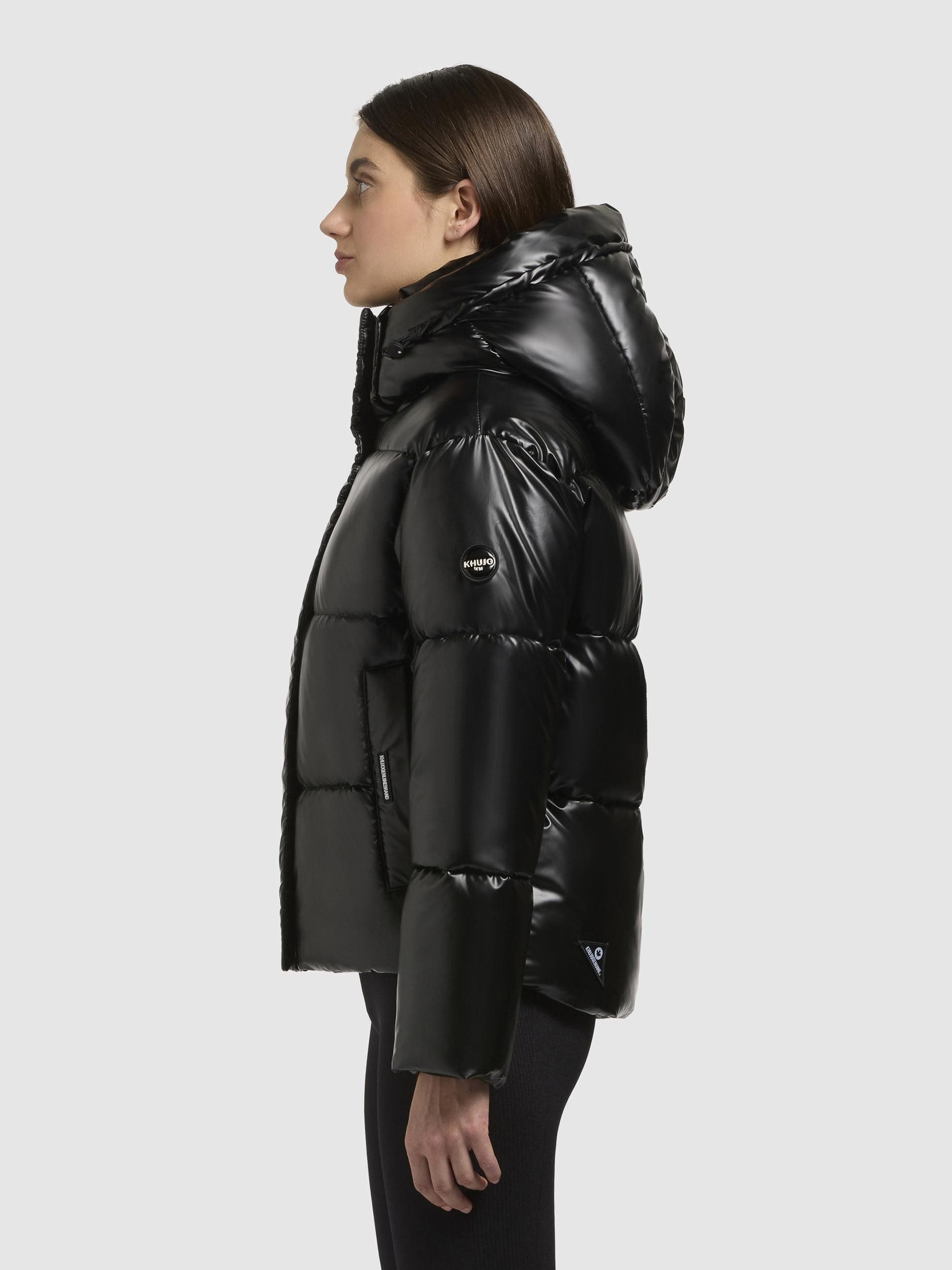 khujo Steppjacke Devina Shiny-YM Glänzende kurze Winterjacke für Damen