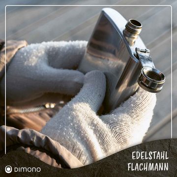 Dimono Flachmann 220 ml Taschenflasche, aus Edelstahl