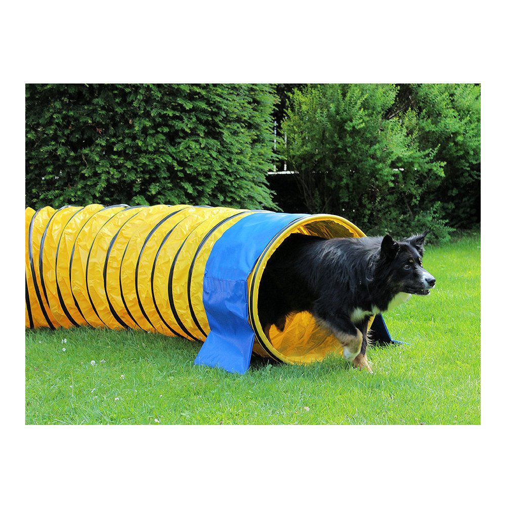 VABIONO Agility-Tunnel Profi-Ausführung 360° mit Stützsandsäcken FCI-Standard L=5m Ø60cm, Witterungsbeständig, kostenloser Versand