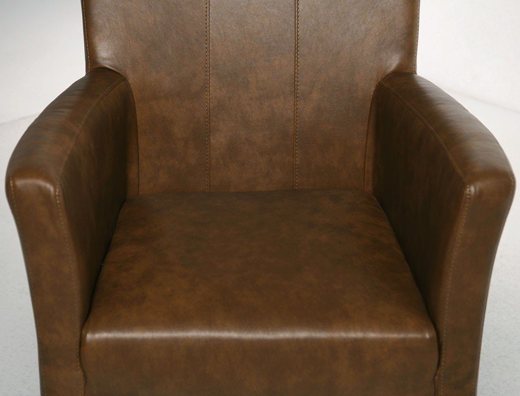 expendio natur Eiche Grizzly Esszimmersessel Barak, lackiert Sessel dunkelbraun
