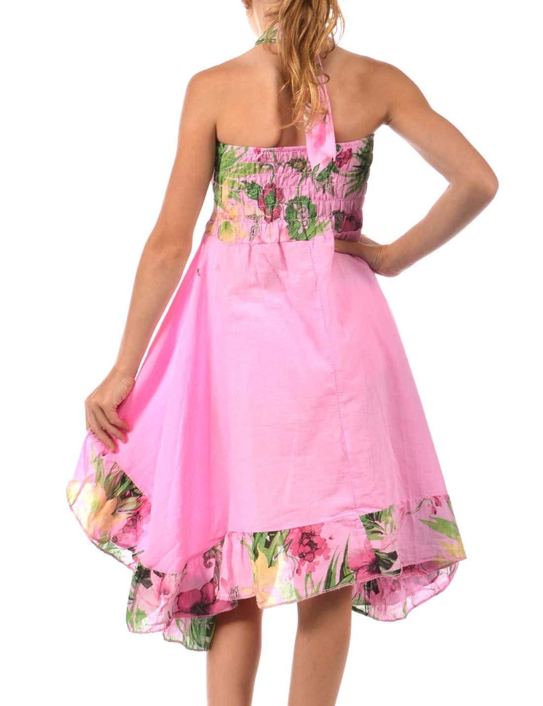 BEZLIT Sommerkleid Bund Schulterfrei,elastischer Rosa Kleid (1-tlg) Mädchen Sommer