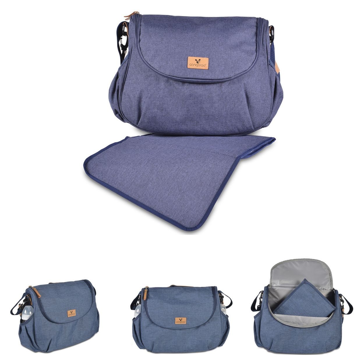 Cangaroo Wickeltasche Wickeltasche Naomi Tragegriff (1-tlg), verstellbarer Gurt, Reißverschluss