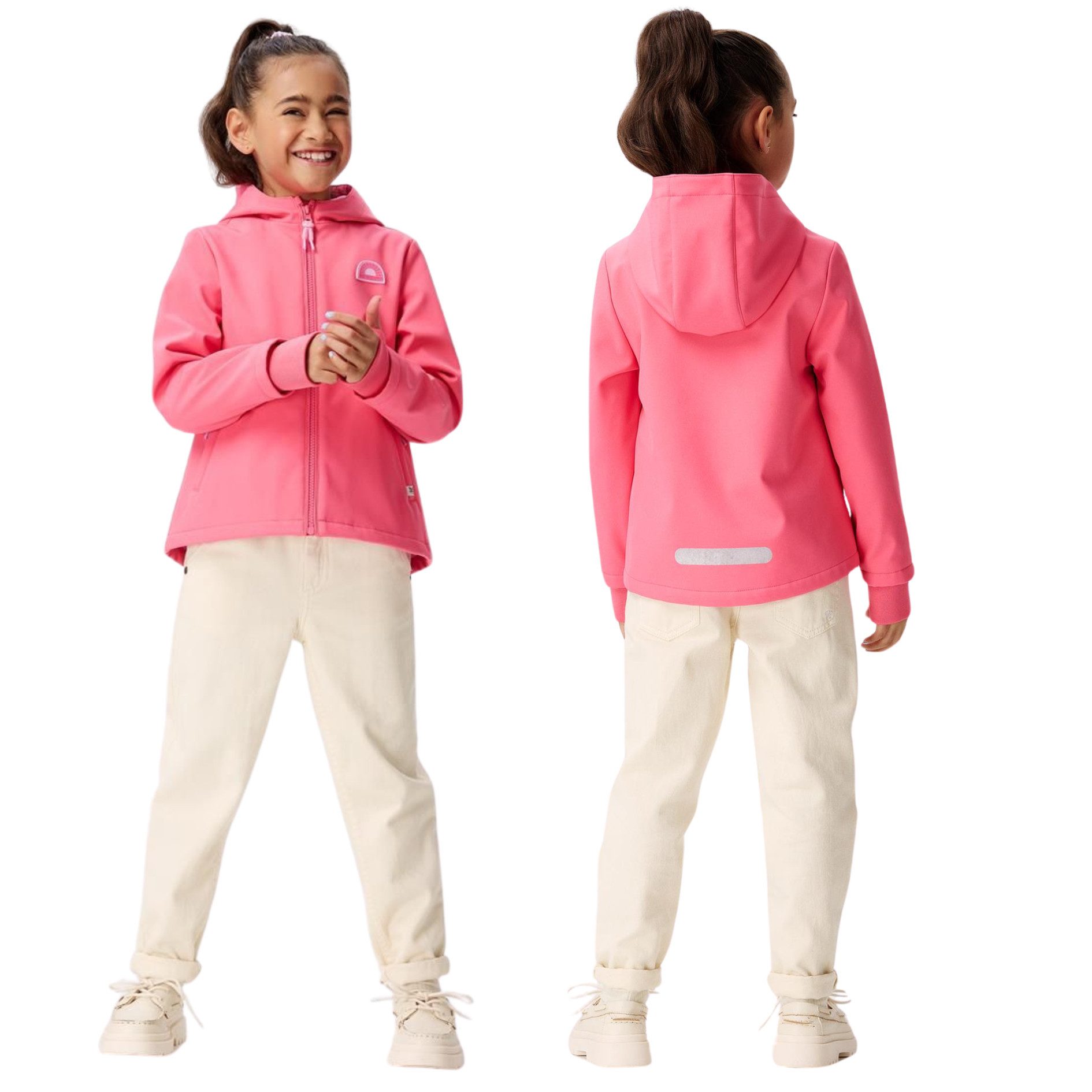 Noppies Softshelljacke Kinderjacke Softshell mit Kapuze & Daumenlöcher Kapuze, Daumenlöcher, mehr Schutz, mehr Wärme