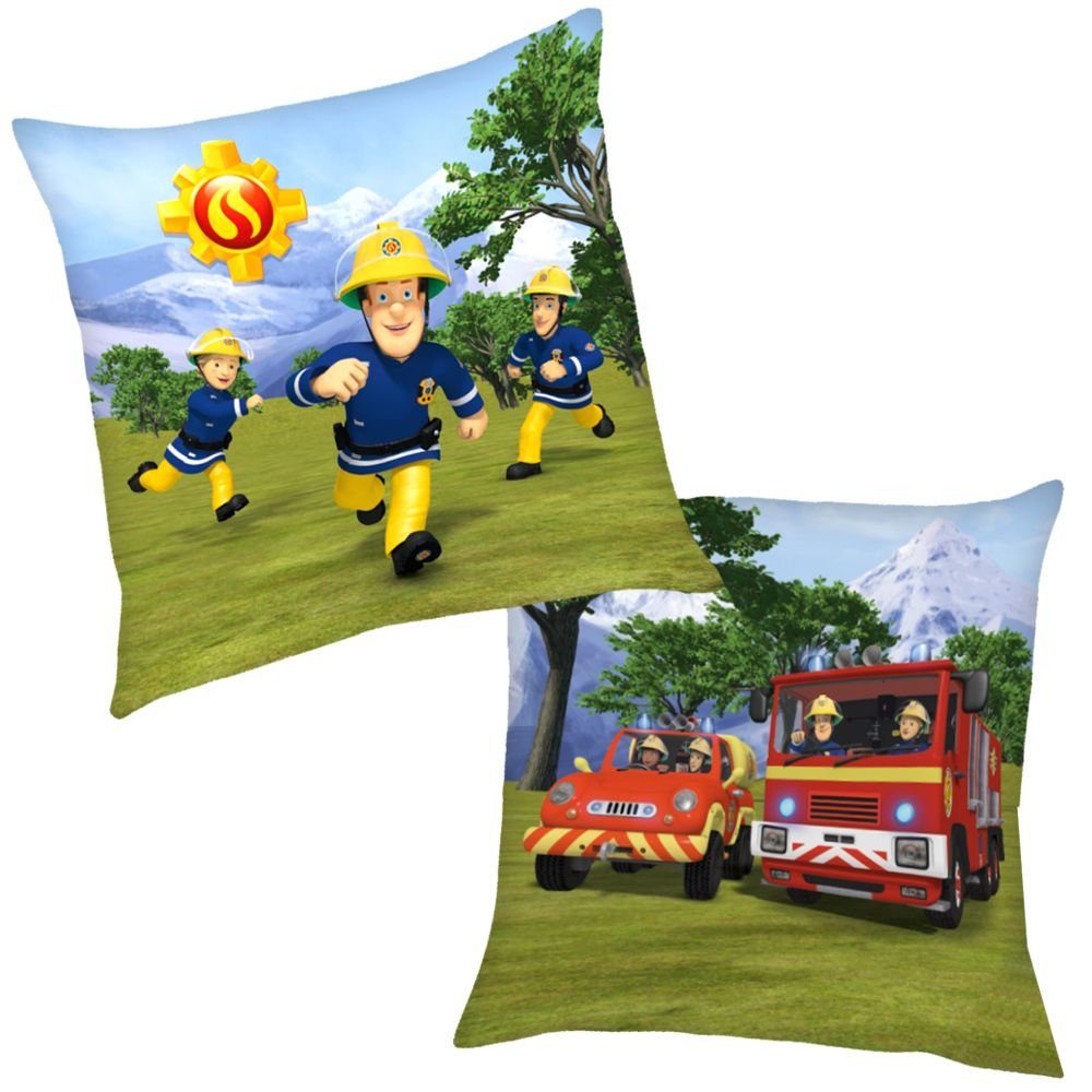 Feuerwehrmann Sam Dekokissen Im Einsatz Kinder Deko-Kissen 40 x 40 cm Feuerwehrmann Sam