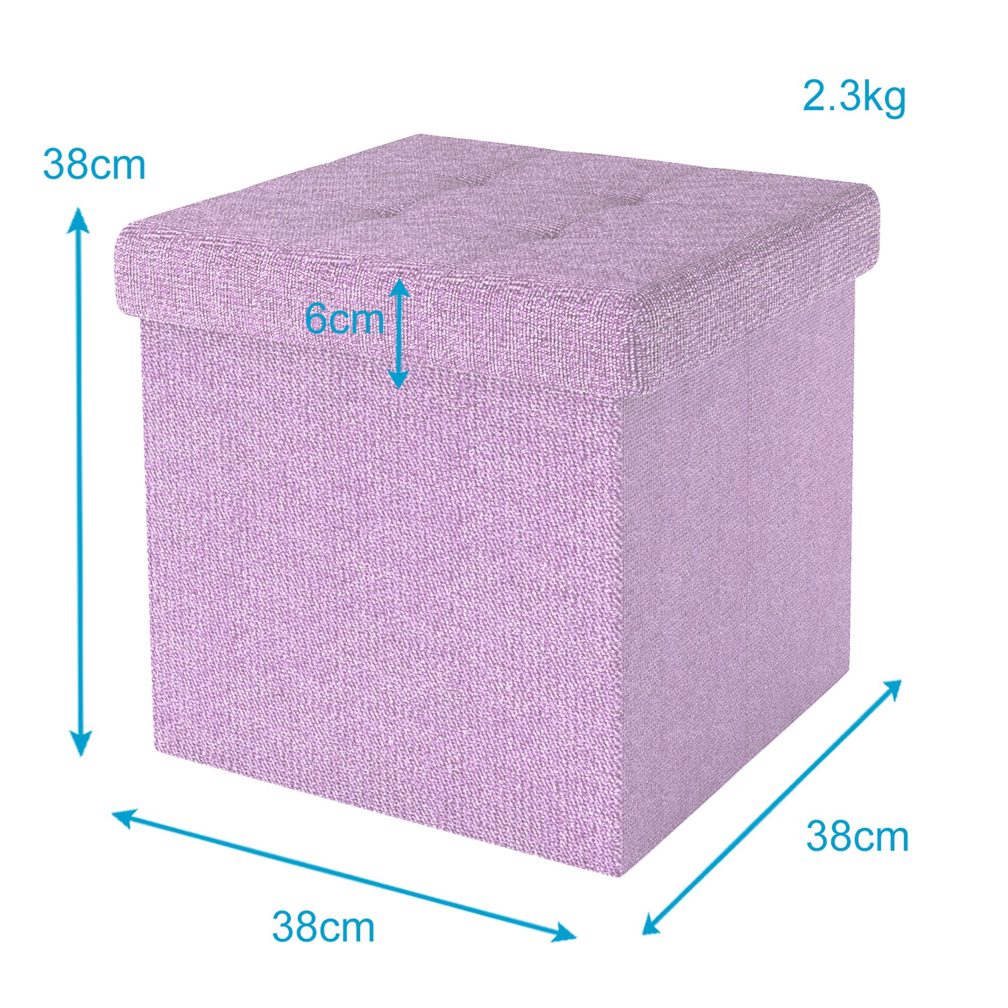 Intirilife Sitzhocker (Sitzwürfel mit Stauraum 38x38x38 cm in LOTUS ROSA - günstig online kaufen