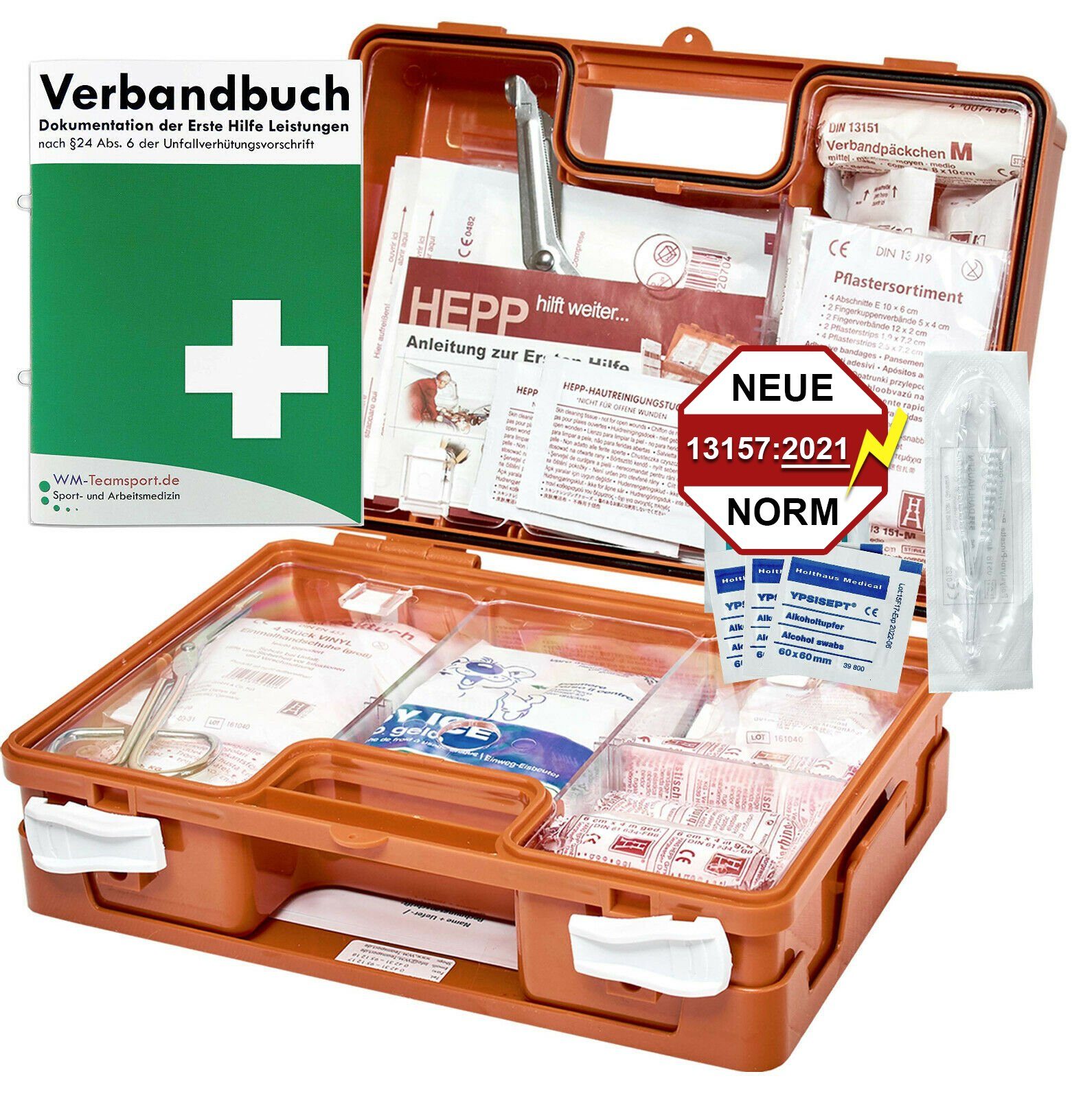 WMTeamsport ErsteHilfeKoffer Verbandskasten NEUE DIN 13157 für