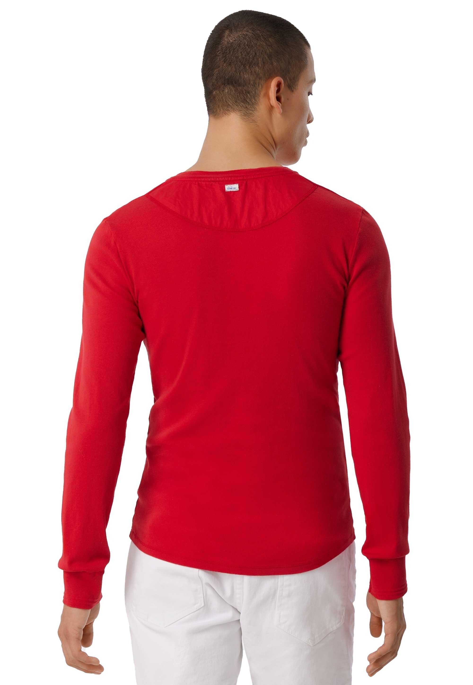Rot Shirt Heinz Karl SCHIESSER Langarm, T-Shirt - Unterhemd, REVIVAL Herren