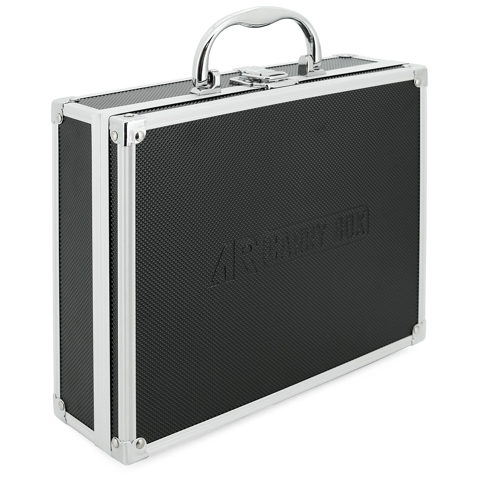 ECI Tools Werkzeugkoffer Aluminium Koffer Box verschiedene Farben mit Schaumstoffeinlage (LxBxH Schwarz