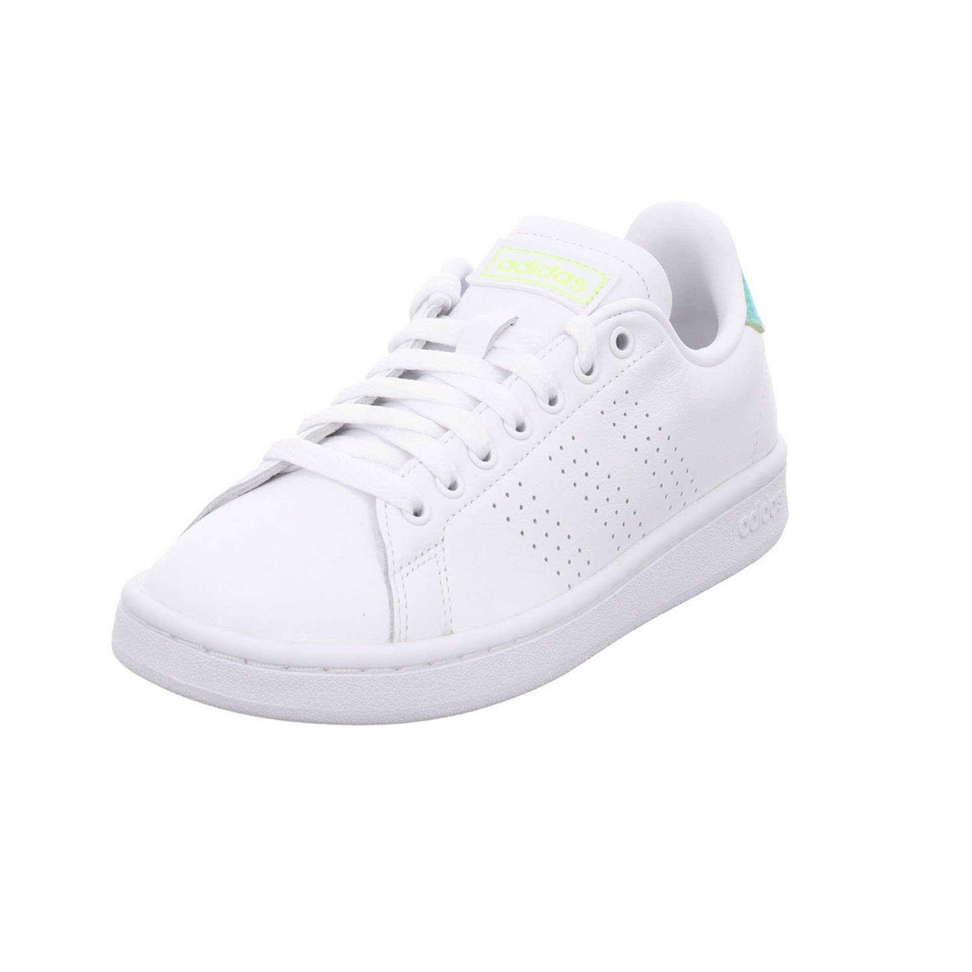 adidas Sportswear adidas Originals Damen Sneaker Schuhe Advantage Sneaker Schnürschuh Glattleder ftwr white/met.green | Sneaker