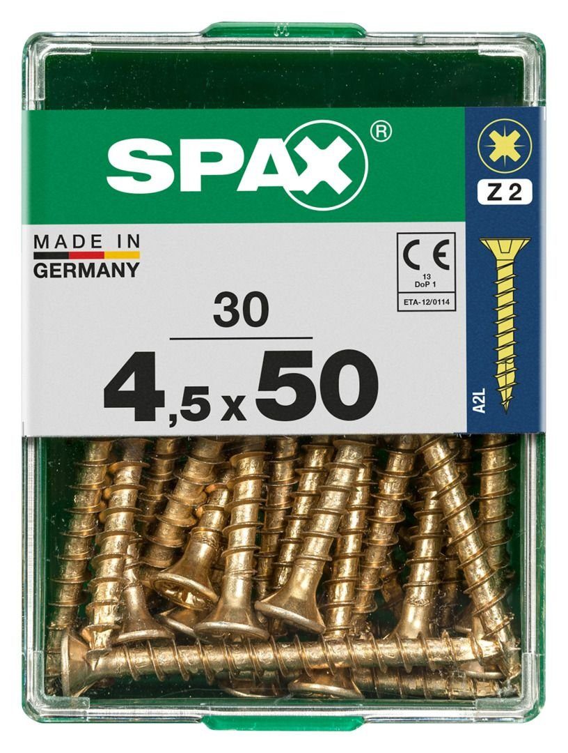 2 PZ Spax - 30 50 SPAX 4.5 Universalschrauben mm x Holzbauschraube Stk.