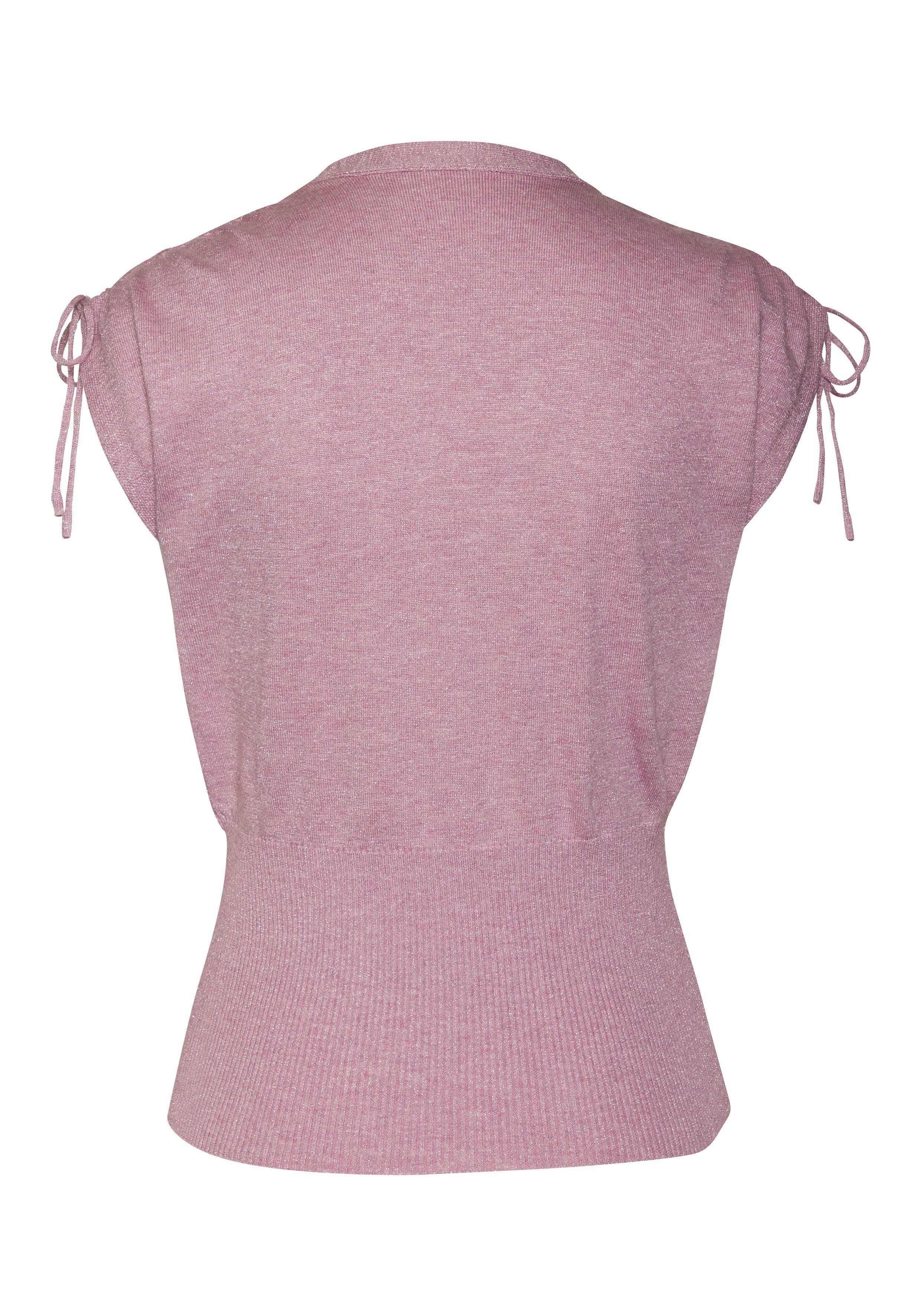 LASCANA Stricktop mit glänzendem Lurexgarn Figurbetontes Strickshirt, Partytop mit Glitzergarn, festlich-elegant – Bild 3 von 5