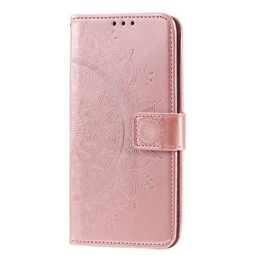 CoverKingz Handyhülle Hülle für Samsung Galaxy A33 5G Handyhülle Flip Case Cover Etui 16,5 cm (6,5 Zoll), Klapphülle Schutzhülle mit Kartenfach Schutztasche Motiv Mandala