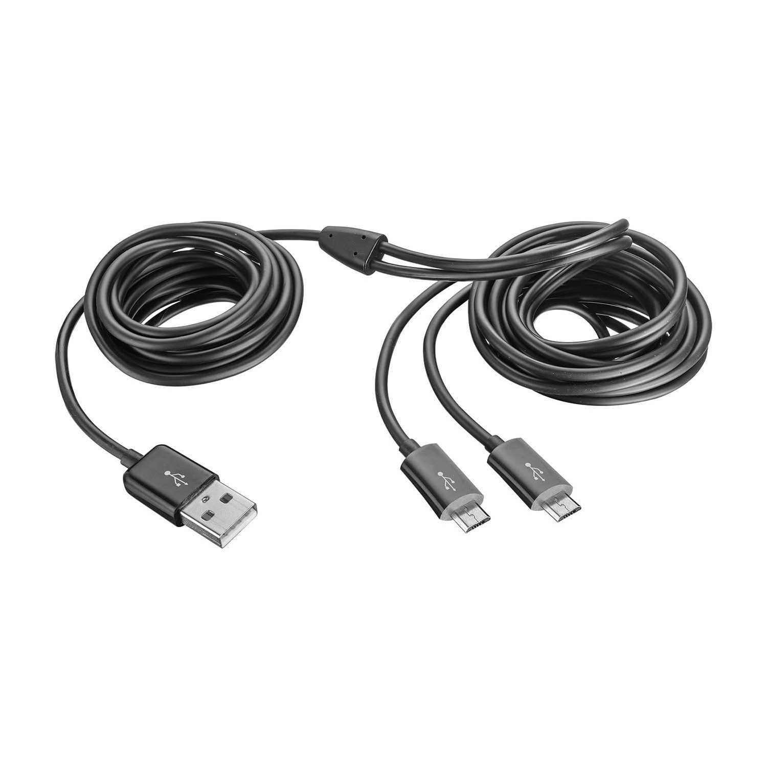 Trust 20432 GXT 221 Xbox One Duo Netzkabel, USB, Micro-USB (350 cm), Duo Lade/Spielkabel schwarz