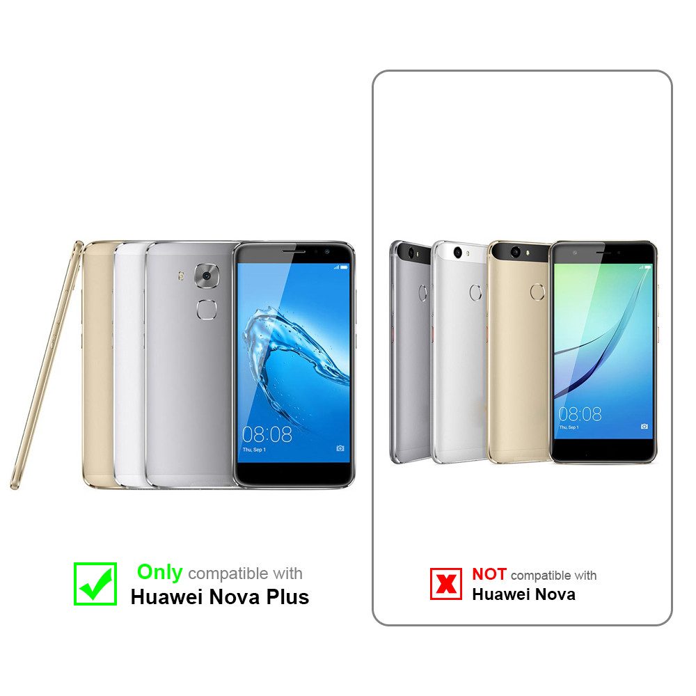 Cadorabo Handyhülle für Huawei NOVA PLUS Hülle Huawei NOVA PLUS, Schutzhülle Hülle mit Standfunktion, Magnetverschluss und Kartenfach