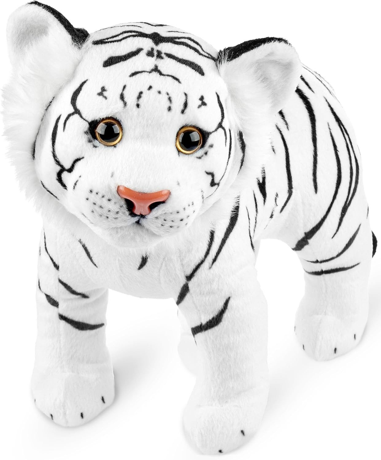 BRUBAKER Kuscheltier Tiger - 30 cm Stofftier - Baby Plüschtier (1-St., Raubkatze Stehend), Kinder Plüsch Spielzeug