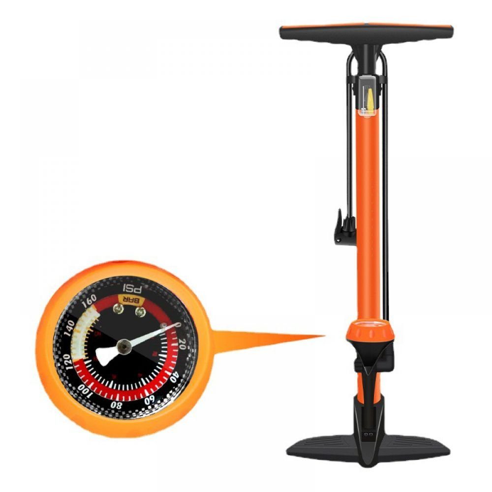 Standpumpe BETO Fahrradpumpe Pumpe mit Manometer bis 11bar 160PSI für  Fahrräder