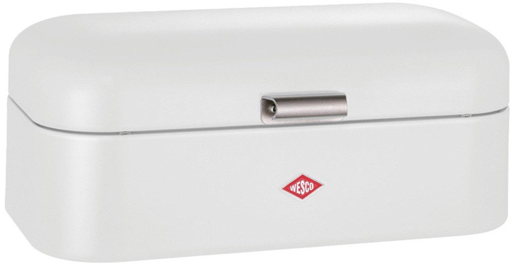 WESCO Brotkasten Grandy, Stahlblech, (1-tlg), Metallscharniere/Gummistopper Deckel+Boden /Lüftungslöcher / Griff