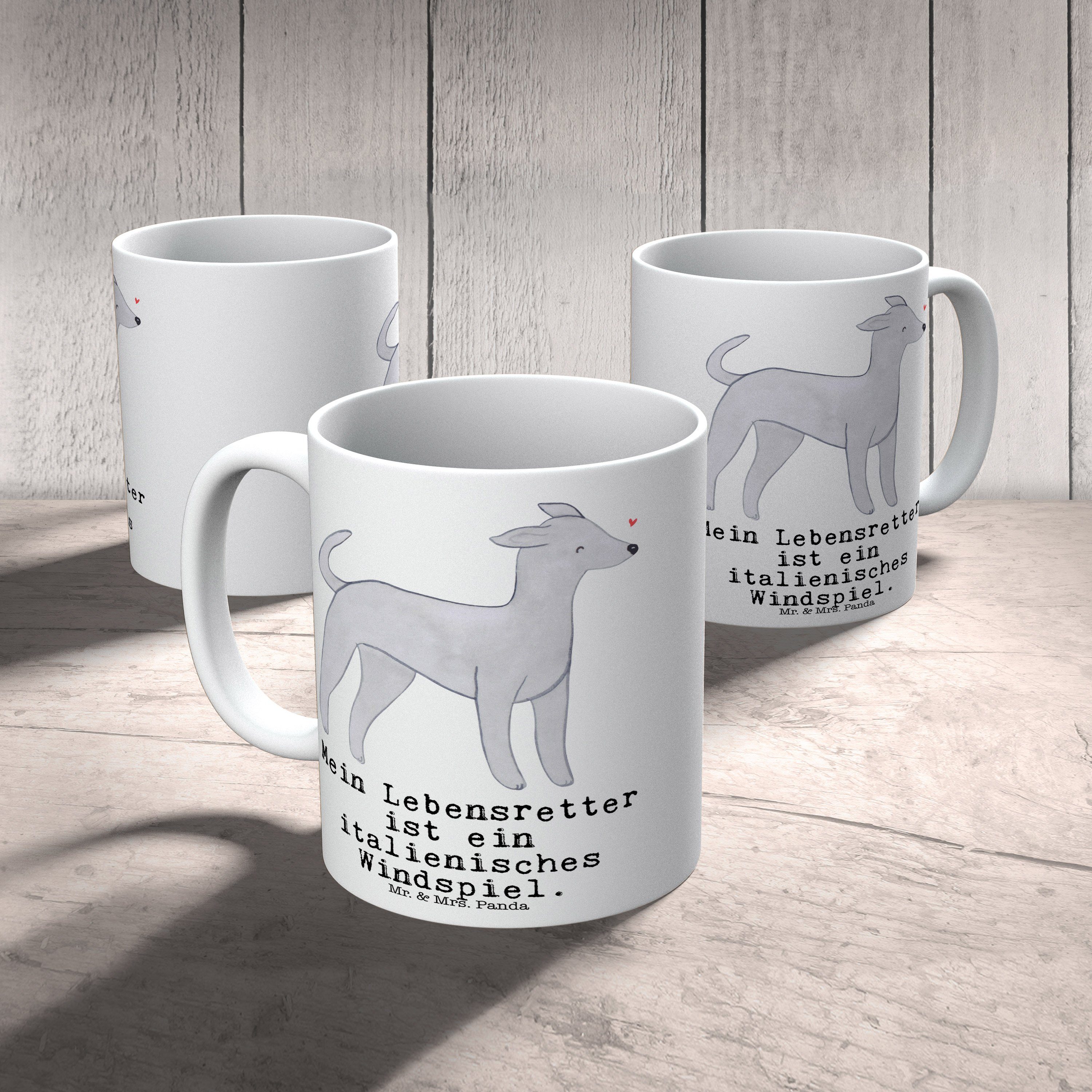 Mr. & Mrs. Panda Motive, Lebensretter Italienisches Tasse Tasse Keramik - Weiß Geschenk, - Windspiel