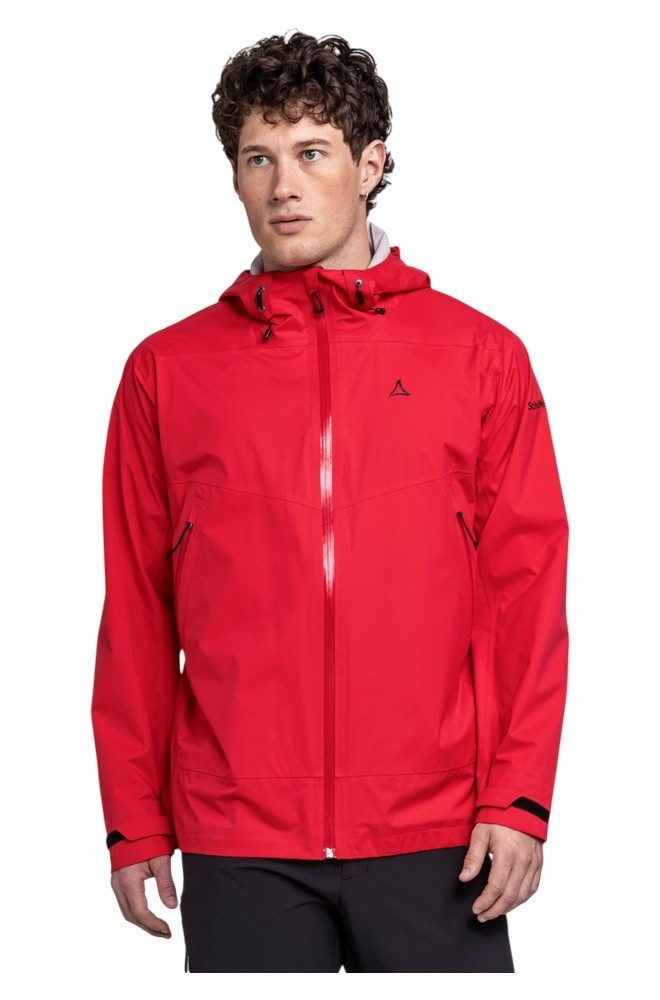 Schöffel Funktionsjacke Trekking-Wanderjacke Vistdal (2.5-Lagen, wasserdicht, winddicht) rot