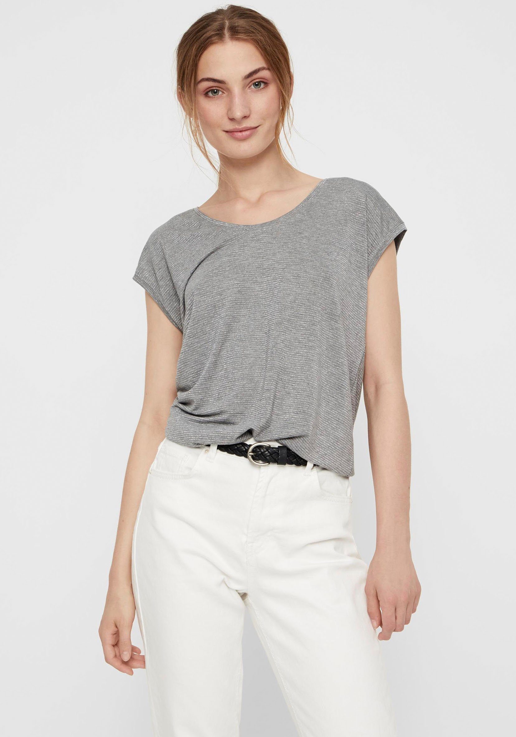 pieces T-Shirt PC BILLO mit Glitzerstreifen günstig online kaufen