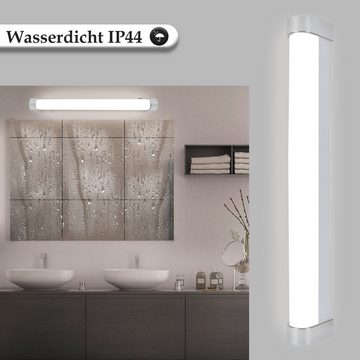 ZMH LED Spiegelleuchte Bad Spiegellampe - 12W Wandlampe mit Schalter 45CM, LED fest integriert