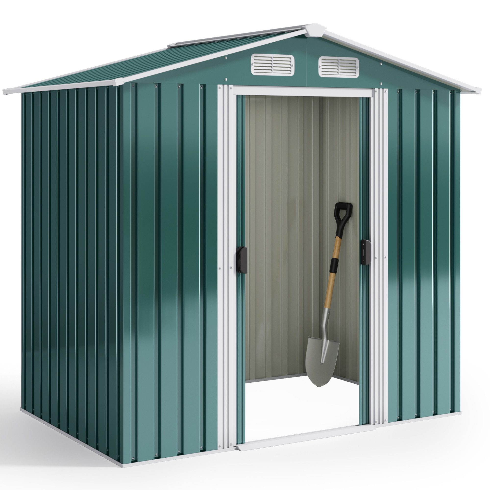 Bealife Gartenhaus Robuster Metall-Gartengeräteschuppen 196*131*187 CM günstig online kaufen