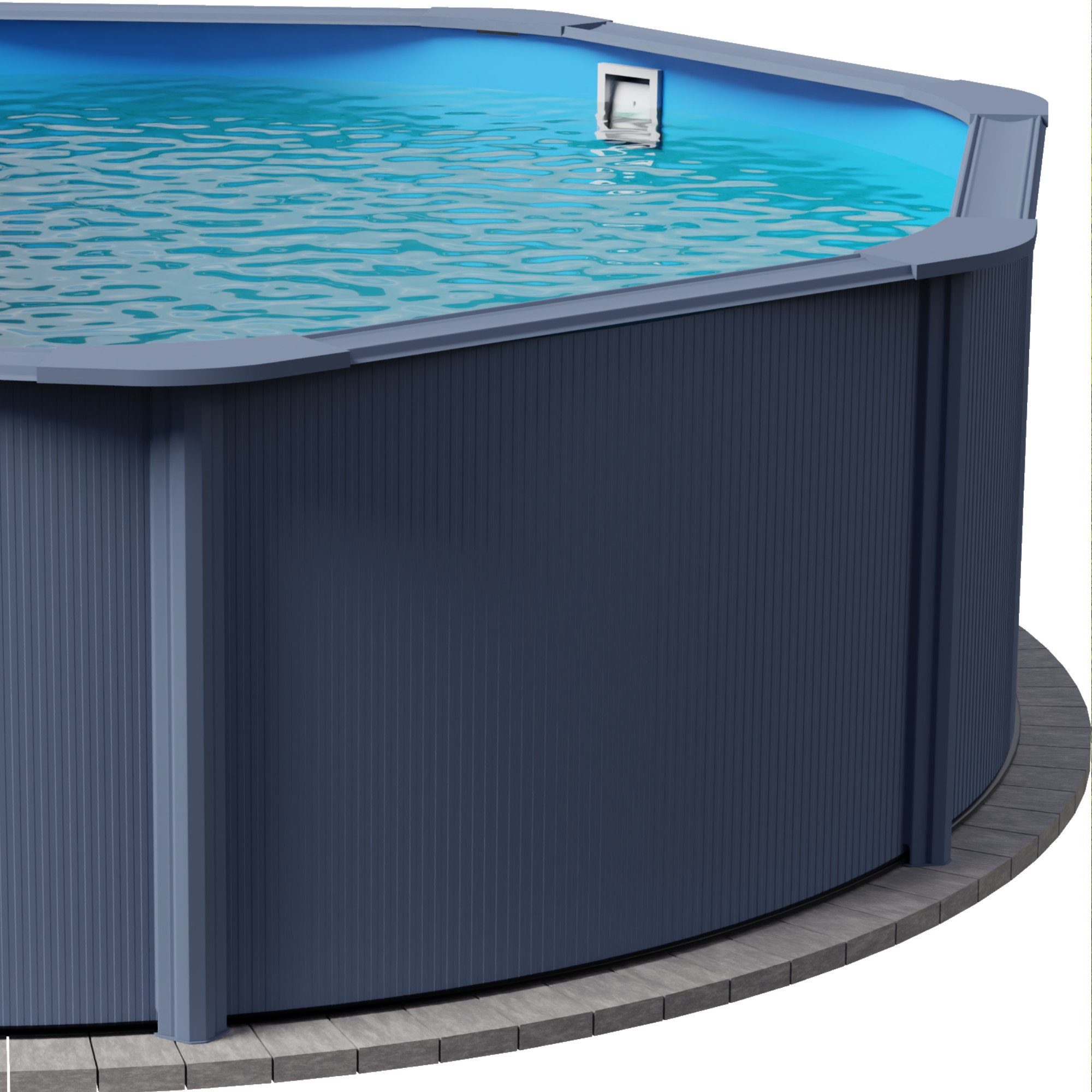 Thumbnail - Planet Pool Rundpool Stahlwandpool rund Classic 450x120 cm, Stahl 0,4 m (Einzelbecken), verzinkte Stahlwand