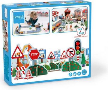 SCRATCH Spiel-Verkehrszeichen Spielzeugset mit Verkehrszeichen aus Karton 22-teilig (22-tlg)