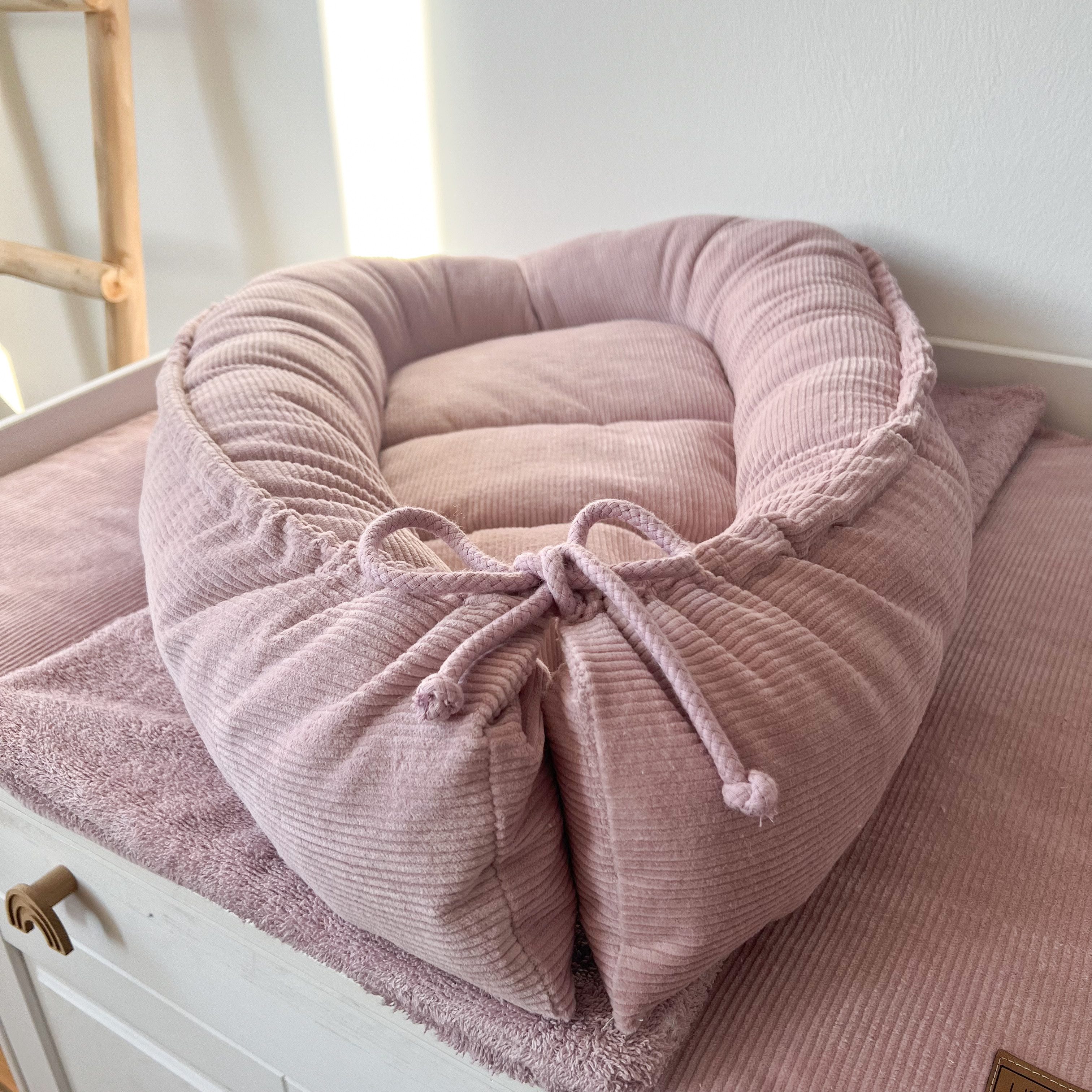 Bettnestchen Cord rosa