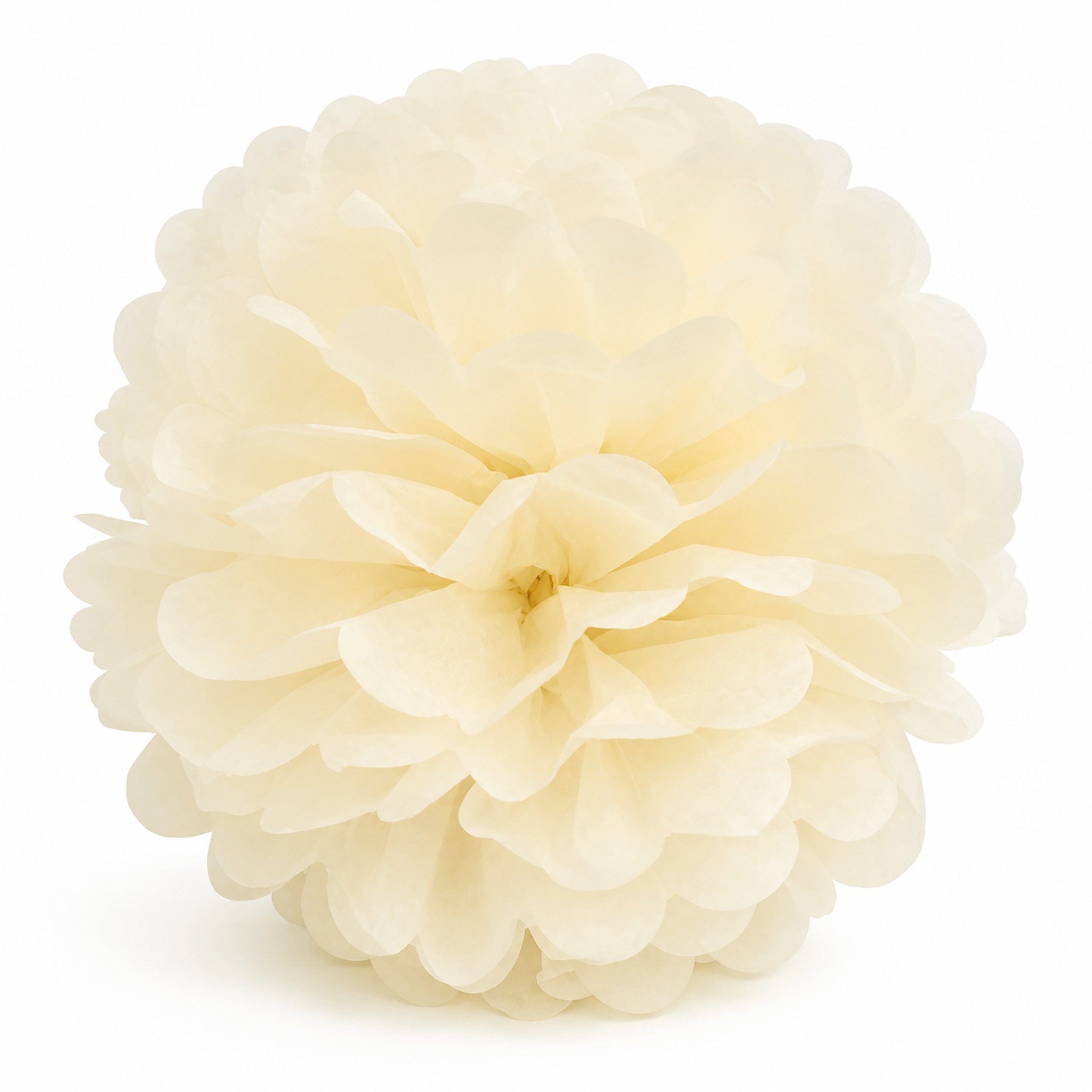 Creativery Pompon, Pompon 35cm Papier 1 Stück Creme
