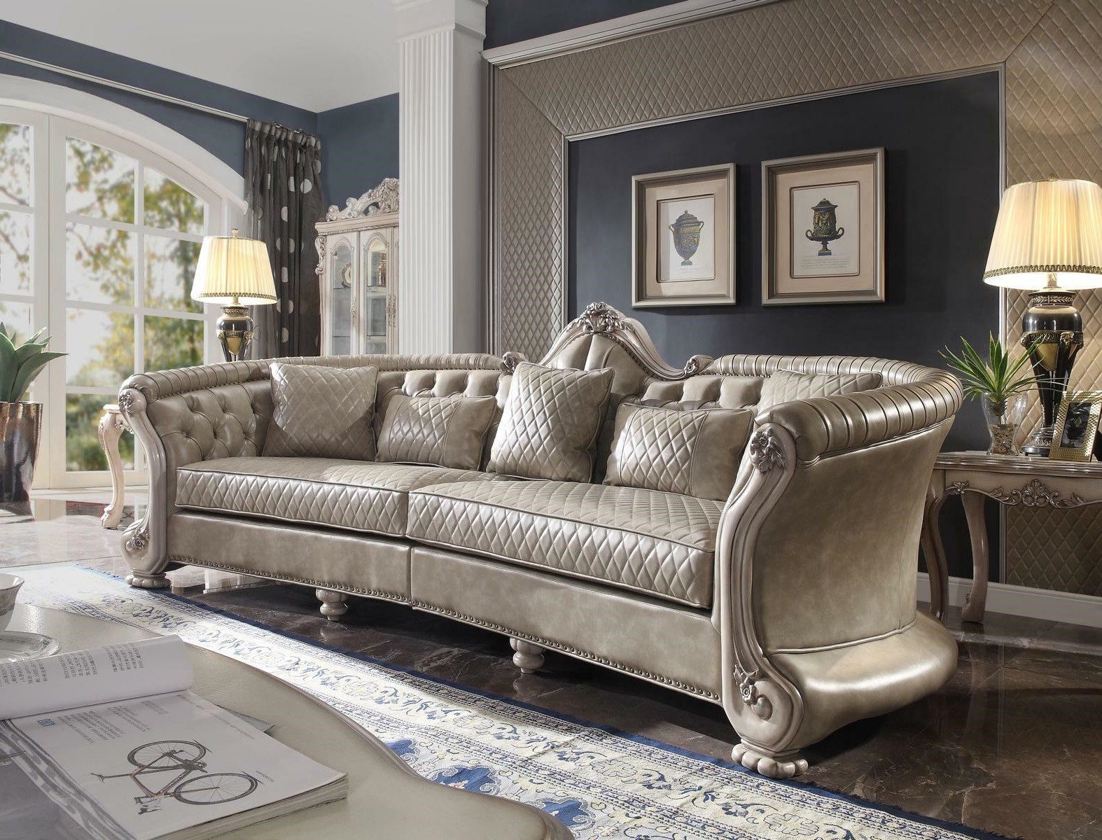 Xlmoebel 4-Sitzer Stilvolles Sofa in elegantem Design mit hochwertigem Bezug, Hergestellt in Europa