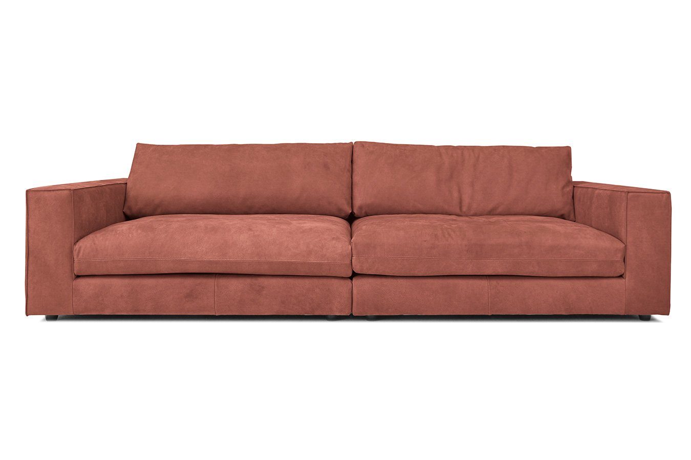 Leder burgundy daslagerhaus vintage Big-Sofa living Venezia 3,5-Sitzer