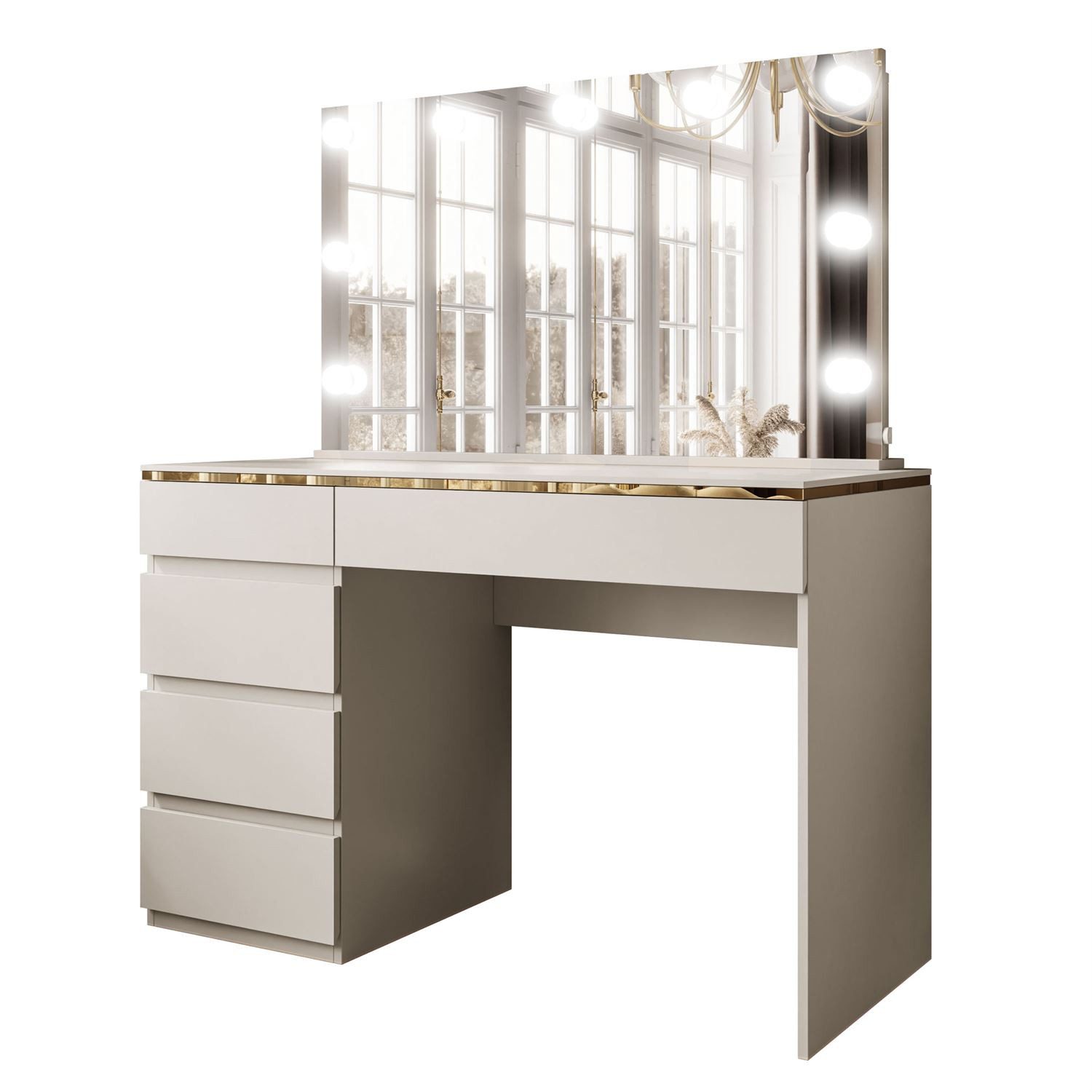 Lookway Schminktisch AURORA II ELITE KASCHMIR mit Spiegel und Beleuchtung ( günstig online kaufen